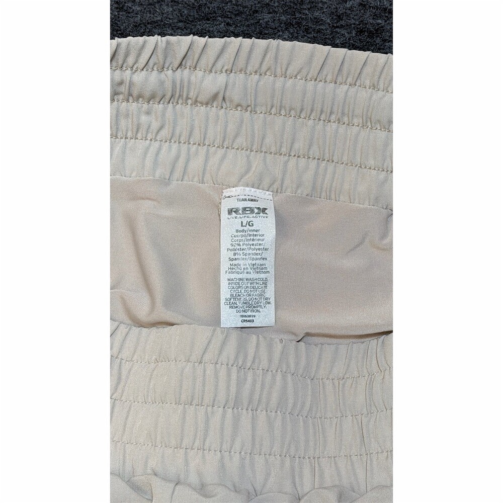 RBX Running Shorts Womens Size L Beige Lightweight Stretch Elastic Waist - Picture 6 of 9